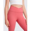imageCRZ YOGA High Waist Crossover Flare Leggings for Women 31quot  Bootcut Bell Bottoms V Cross Yoga PantsRaspberry Sorbet