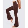 imageCRZ YOGA High Waist Crossover Flare Leggings for Women 31quot  Bootcut Bell Bottoms V Cross Yoga PantsTaupe