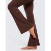 imageCRZ YOGA High Waist Crossover Flare Leggings for Women 31quot  Bootcut Bell Bottoms V Cross Yoga PantsTaupe