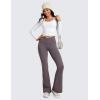 imageCRZ YOGA High Waist Crossover Flare Leggings for Women 31quot  Bootcut Bell Bottoms V Cross Yoga PantsTornado Grey
