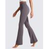 imageCRZ YOGA High Waist Crossover Flare Leggings for Women 31quot  Bootcut Bell Bottoms V Cross Yoga PantsTornado Grey