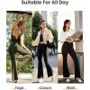 imageCRZ YOGA High Waist Crossover Flare Leggings for Women 31quot  Bootcut Bell Bottoms V Cross Yoga PantsTrue Navy