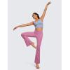 imageCRZ YOGA High Waist Crossover Flare Leggings for Women 31quot  Bootcut Bell Bottoms V Cross Yoga PantsVelvet Dust