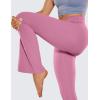 imageCRZ YOGA High Waist Crossover Flare Leggings for Women 31quot  Bootcut Bell Bottoms V Cross Yoga PantsVelvet Dust