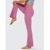 imageCRZ YOGA High Waist Crossover Flare Leggings for Women 31quot  Bootcut Bell Bottoms V Cross Yoga PantsVelvet Dust