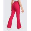 imageCRZ YOGA High Waist Crossover Flare Leggings for Women 31quot  Bootcut Bell Bottoms V Cross Yoga PantsViva Magenta