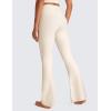 imageCRZ YOGA High Waist Crossover Flare Leggings for Women 31quot  Bootcut Bell Bottoms V Cross Yoga PantsWhite Apricot