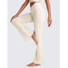 imageCRZ YOGA High Waist Crossover Flare Leggings for Women 31quot  Bootcut Bell Bottoms V Cross Yoga PantsWhite Apricot