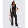imageCRZ YOGA Womens Butterluxe High Waist Flare Pants 29quot  305quot  32quot  335quot  Yoga Bootcut Wide Leg with Pocket LoungeBlack