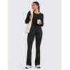 imageCRZ YOGA Womens Butterluxe High Waist Flare Pants 29quot  305quot  32quot  335quot  Yoga Bootcut Wide Leg with Pocket LoungeBlack Tie Dye Flowers