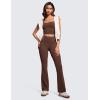 imageCRZ YOGA Womens Butterluxe High Waist Flare Pants 29quot  305quot  32quot  335quot  Yoga Bootcut Wide Leg with Pocket LoungeCoffee Brown