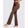 imageCRZ YOGA Womens Butterluxe High Waist Flare Pants 29quot  305quot  32quot  335quot  Yoga Bootcut Wide Leg with Pocket LoungeCoffee Brown