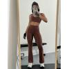 imageCRZ YOGA Womens Butterluxe High Waist Flare Pants 29quot  305quot  32quot  335quot  Yoga Bootcut Wide Leg with Pocket LoungeCoffee Brown