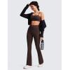 imageCRZ YOGA Womens Butterluxe High Waist Flare Pants 29quot  305quot  32quot  335quot  Yoga Bootcut Wide Leg with Pocket LoungeHot Fudge Brown
