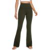 imageCRZ YOGA Womens Butterluxe High Waist Flare Pants 29quot  305quot  32quot  335quot  Yoga Bootcut Wide Leg with Pocket LoungeOlive Green