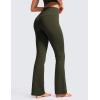 imageCRZ YOGA Womens Butterluxe High Waist Flare Pants 29quot  305quot  32quot  335quot  Yoga Bootcut Wide Leg with Pocket LoungeOlive Green