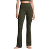 imageCRZ YOGA Womens Butterluxe High Waist Flare Pants 29quot  305quot  32quot  335quot  Yoga Bootcut Wide Leg with Pocket LoungeOlive Green