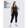 imageCRZ YOGA Womens Seamless Ribbed Longline High Neck Sports Bra  Racerback Padded Slim Fit Crop Tank Top with Built in PadsBlack