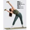 imageCRZ YOGA Womens Seamless Ribbed Longline High Neck Sports Bra  Racerback Padded Slim Fit Crop Tank Top with Built in PadsOlive Green