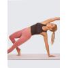 imageCRZ YOGA Womens Seamless Ribbed Longline High Neck Sports Bra  Racerback Padded Slim Fit Crop Tank Top with Built in PadsTaupe