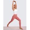 imageCRZ YOGA Womens Seamless Ribbed Longline High Neck Sports Bra  Racerback Padded Slim Fit Crop Tank Top with Built in PadsWhite
