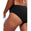 imageCRZ YOGA Bikini Bottoms for Women Mid Rise Full Coverage Bathing Suit Swimsuit Basic Swim BriefsBlack