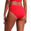 imageCRZ YOGA Bikini Bottoms for Women Mid Rise Full Coverage Bathing Suit Swimsuit Basic Swim BriefsDeep Red