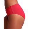 imageCRZ YOGA Bikini Bottoms for Women Mid Rise Full Coverage Bathing Suit Swimsuit Basic Swim BriefsDeep Red