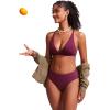 imageCRZ YOGA Bikini Bottoms for Women Mid Rise Full Coverage Bathing Suit Swimsuit Basic Swim BriefsFuchsia