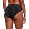 imageCRZ YOGA Bikini Bottoms for Women Mid Rise Full Coverage Bathing Suit Swimsuit Basic Swim BriefsJungle Camouflage Gray