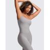 imageCRZ YOGA Butterluxe Jumpsuits for Women Yoga Workout Casual One Piece Leggings Romper with Built in BraGull Gray
