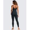 imageCRZ YOGA Butterluxe Jumpsuits for Women Yoga Workout Casual One Piece Leggings Romper with Built in BraTrue Navy