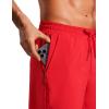 imageCRZ YOGA Mens Swim Trunks 7 Quick Dry Mesh Lining Athletic Casual Swimwear Shorts with Zipper PocketsDeep Red