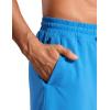 imageCRZ YOGA Mens Swim Trunks 7 Quick Dry Mesh Lining Athletic Casual Swimwear Shorts with Zipper PocketsMadagascar Blue