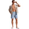 imageCRZ YOGA Mens Swim Trunks 7 Quick Dry Mesh Lining Athletic Casual Swimwear Shorts with Zipper PocketsThe Breeze Blue