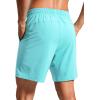 imageCRZ YOGA Mens Swim Trunks 7 Quick Dry Mesh Lining Athletic Casual Swimwear Shorts with Zipper PocketsTurquoise