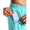 imageCRZ YOGA Mens Swim Trunks 7 Quick Dry Mesh Lining Athletic Casual Swimwear Shorts with Zipper PocketsTurquoise