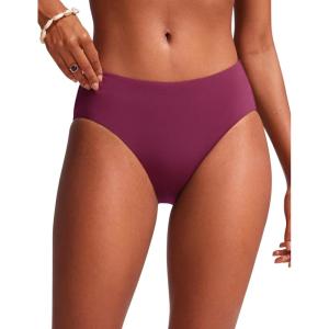 imageCRZ YOGA Bikini Bottoms for Women Mid Rise Full Coverage Bathing Suit Swimsuit Basic Swim BriefsFuchsia