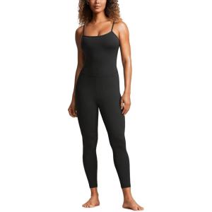imageCRZ YOGA Butterluxe Jumpsuits for Women Yoga Workout Casual One Piece Leggings Romper with Built in BraBlack