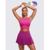 imageCRZ YOGA Butterluxe Racerback High Neck Longline Sports Bras for Women  Padded Workout Crop Tank Tops with Built in PadsHibiscus Purple