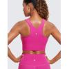 imageCRZ YOGA Butterluxe Racerback High Neck Longline Sports Bras for Women  Padded Workout Crop Tank Tops with Built in PadsHibiscus Purple