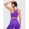 imageCRZ YOGA Butterluxe Racerback High Neck Longline Sports Bras for Women  Padded Workout Crop Tank Tops with Built in PadsRoyal Lilac