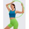imageCRZ YOGA Butterluxe Racerback High Neck Longline Sports Bras for Women  Padded Workout Crop Tank Tops with Built in PadsSupersonic Blue