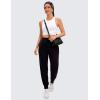 imageCRZ YOGA Butterluxe Racerback High Neck Longline Sports Bras for Women  Padded Workout Crop Tank Tops with Built in PadsWhite