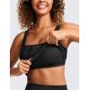 imageCRZ YOGA Butterluxe Womens Square Neck Longline Sports Bra  Workout Crop Tank Tops Padded Yoga Camisole with Built in PadsBlack Tie Dye Flowers