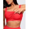 imageCRZ YOGA Butterluxe Womens Square Neck Longline Sports Bra  Workout Crop Tank Tops Padded Yoga Camisole with Built in PadsDeep Red