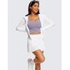 imageCRZ YOGA Butterluxe Womens Square Neck Longline Sports Bra  Workout Crop Tank Tops Padded Yoga Camisole with Built in PadsLavender Mist