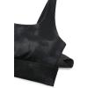 imageCRZ YOGA Butterluxe Womens U Back Sports Bra  Scoop Neck Padded Low Impact Yoga Clothes Workout Crop Top with Built in PadsBlack Tie Dye Flowers