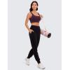 imageCRZ YOGA Butterluxe Womens U Back Sports Bra  Scoop Neck Padded Low Impact Yoga Clothes Workout Crop Top with Built in PadsDeep Purple