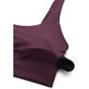 imageCRZ YOGA Butterluxe Womens U Back Sports Bra  Scoop Neck Padded Low Impact Yoga Clothes Workout Crop Top with Built in PadsDeep Purple